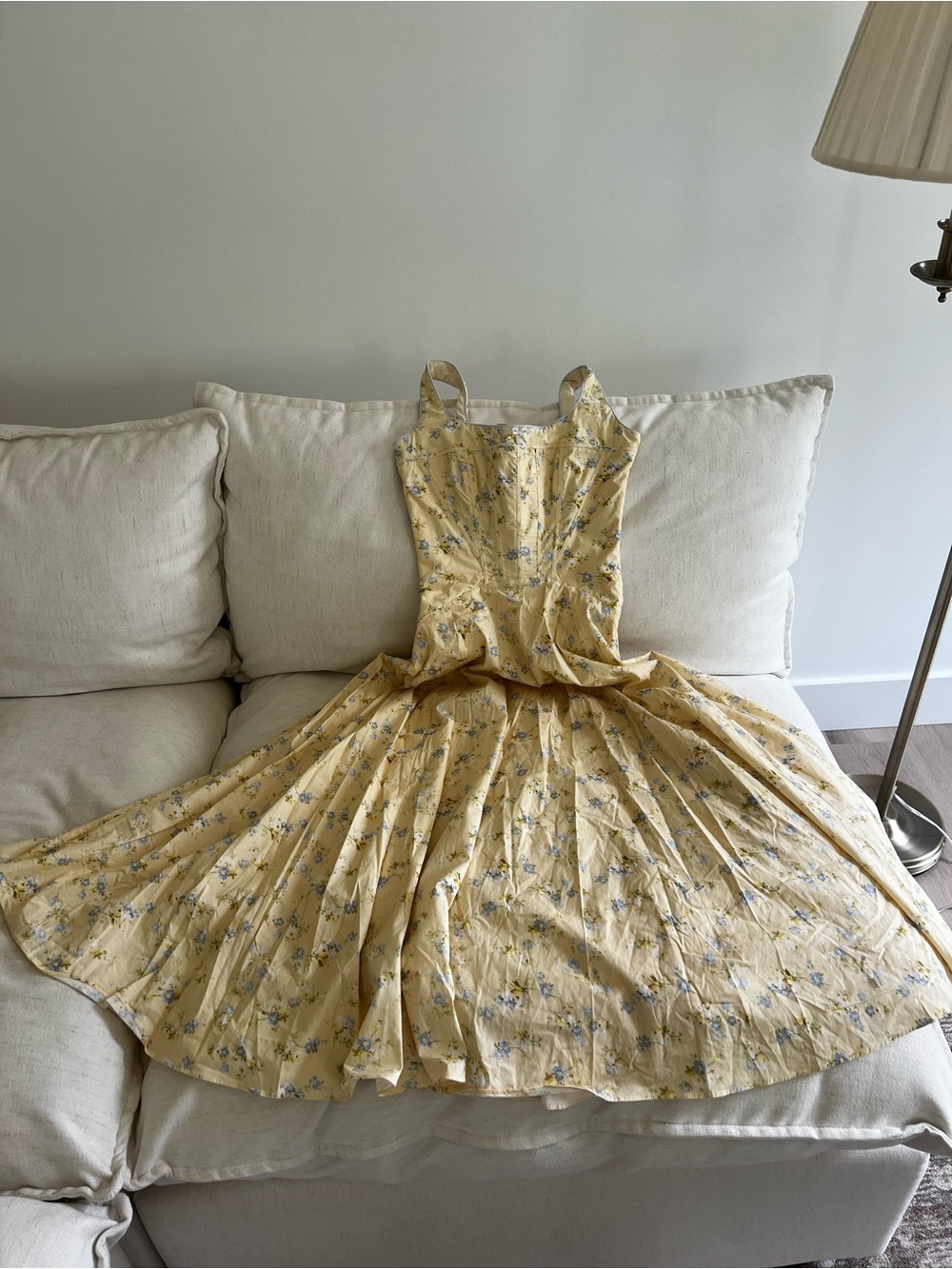 House of CB JAIME
Lemon Floral Print Cotton Lace Up Midi Sundress🍋 - Picture 2 of 10